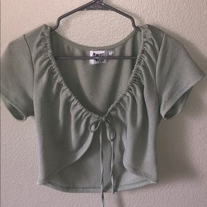 Princess Polly front tie shirt